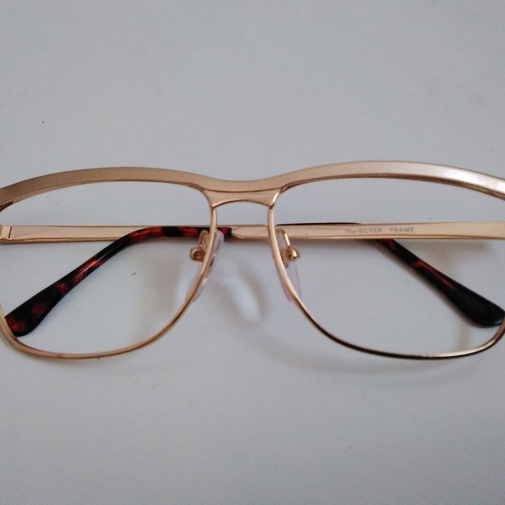 NWOT True Vintage gold "frame only" retro fashion eyewear